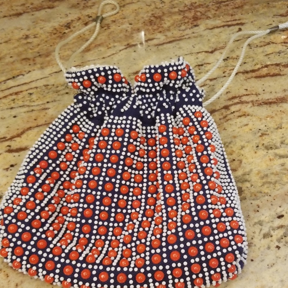 Reversible Vintage Candy Dot Drawstring Purse - image 1